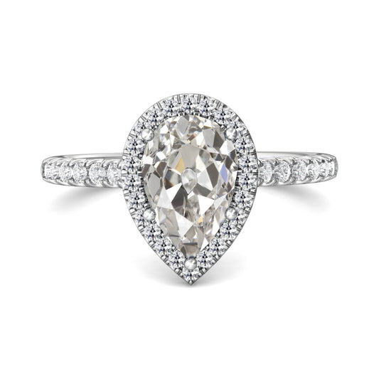 Halo Old Miner Diamond Ring Prong Set