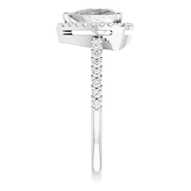 Gold Trillion Natural Earth Mined Diamond Halo Engagement Ring 2.50 Carats Women's Jewelry