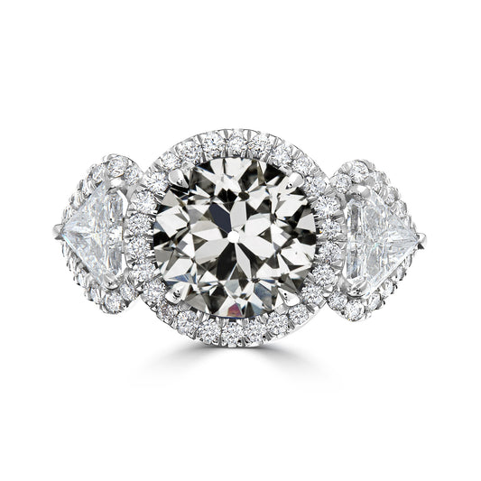 Halo Old Miner Cut Diamond Ring