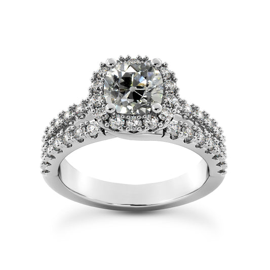 natural round diamond 4.75ct ring front view