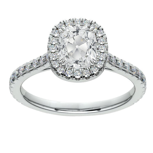 natural round diamond 5.50ct ring front view