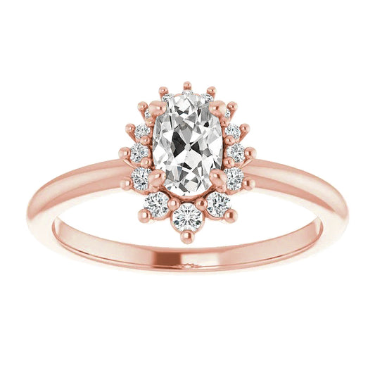 natural round diamond 4.25ct ring front view