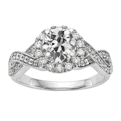 Natural Diamond Ring 5ct - White Gold 14K