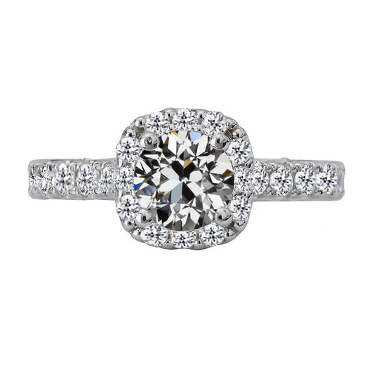 natural round diamond 4.50ct ring front view