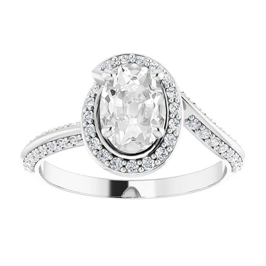 natural round diamond 7.50ct ring front view