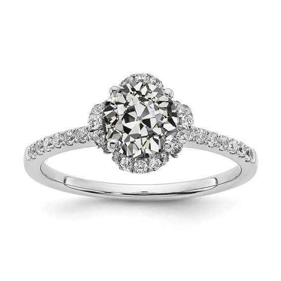 natural round diamond 3ct ring front view