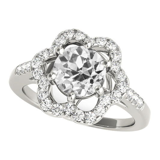 natural round diamond 5.50ct ring front view