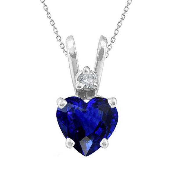 Heart Ceylon Sapphire & Diamond Lady’s Pendant