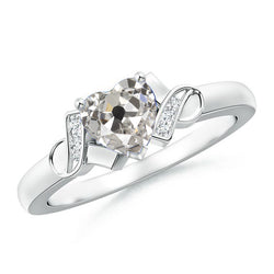 Heart Diamond Anniversary Ring Old Miner Women's Jewelry 2.50 Carats