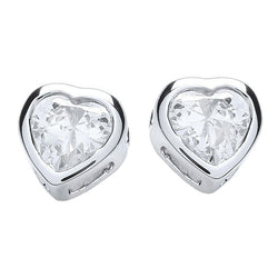Sparkling Diamond Gold Stud Earrings 3 Carats Bezel Set Jewelry