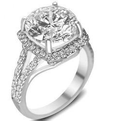 Hidden Halo Natural Earth Mined Diamond Anniversary Ring New