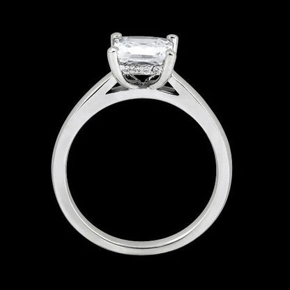 Hidden Halo Princess Cut Diamond Engagement Ring