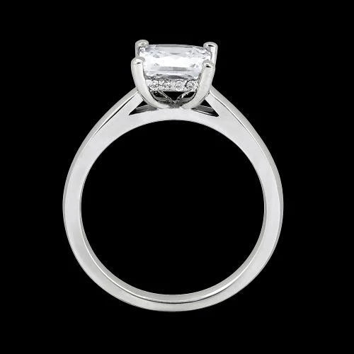 Hidden Halo Princess Cut Diamond Engagement Ring