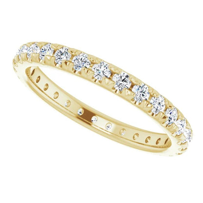 Eternity Band Eternity Diamond Band 0.80 Carats Yellow Gold Women Jewelry New