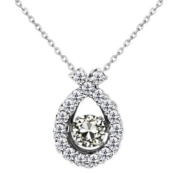 Knot Style Natural Diamond Pendant 4.50 Carats Round Old Miner
