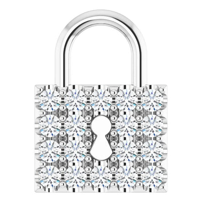 Pendant Diamond Lock Pendant 0.90 Carats F Vs1 Jewelry