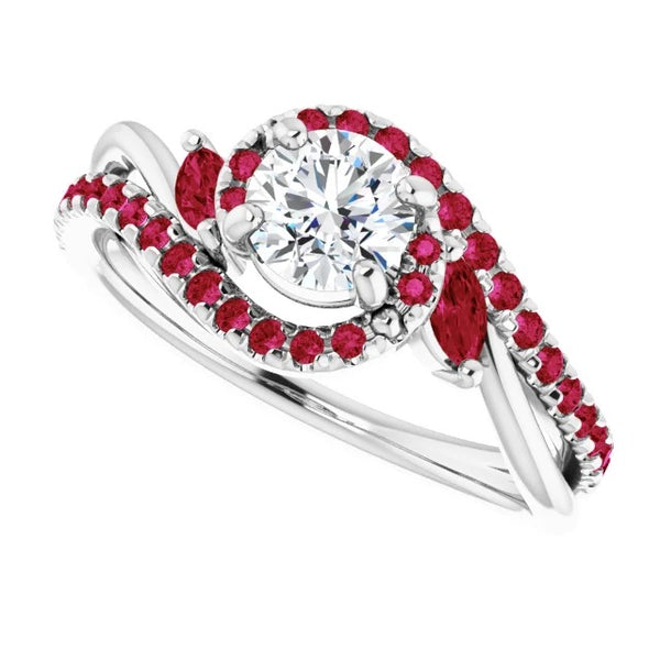 Gemstone Ring Diamond Ring Burmese Ruby Women Jewelry
