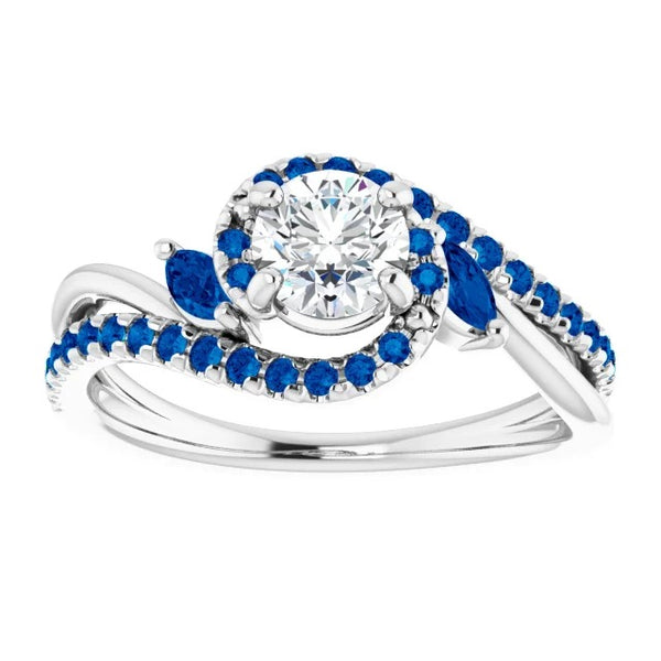 Diamond Ring Best Quality  Blue Sapphire Gemstone Ring