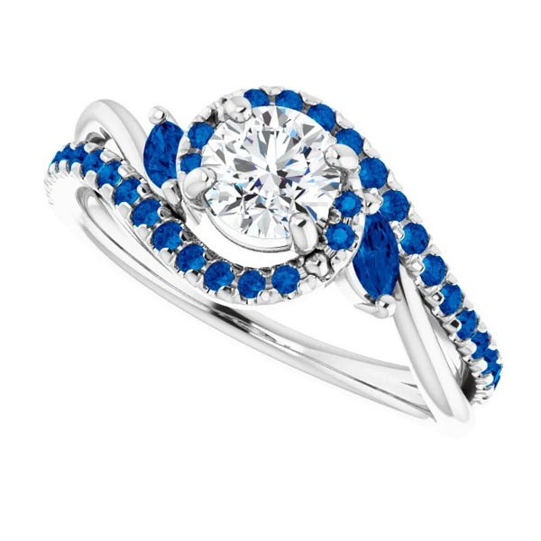 Diamond Ring Best Quality  Blue Sapphire