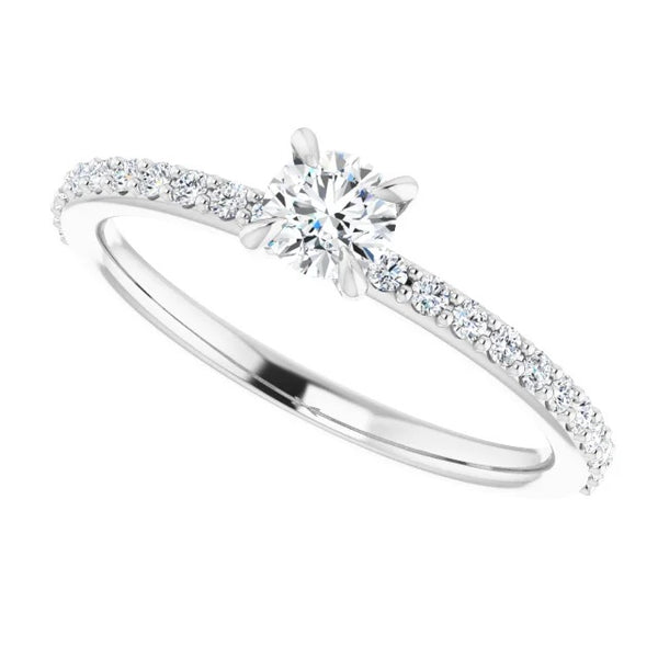  High Quality Twisted Sparkling Solitaire Ring 