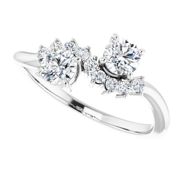 Engagement Ring Engagement Round Diamond Ring 1.50 Carats White Gold 14K Jewelry