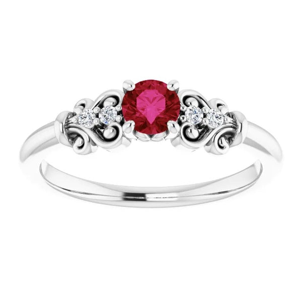 Diamond Ring Best Style  Antique Style Ruby Jewelry Gemstone Ring