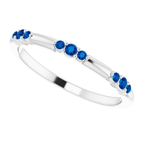 Gemstone Ring Wedding Band 0.60 Carats Blue Sapphire Jewelry New