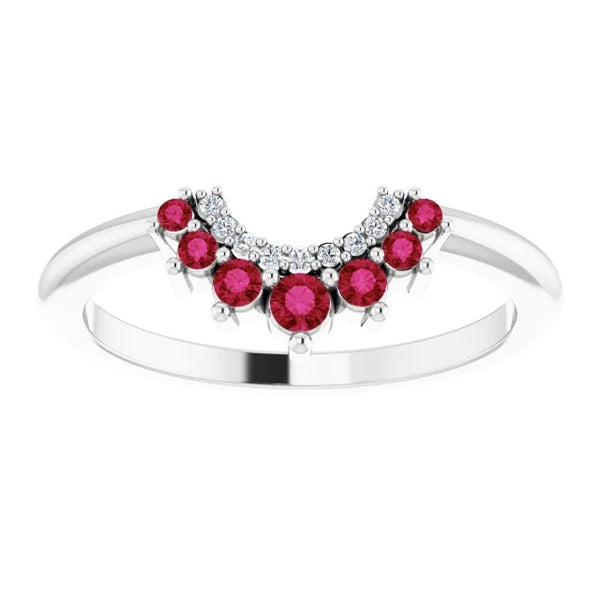 Wedding Band Amazing  Diamond & Ruby Women Jewelry Gemstone Ring