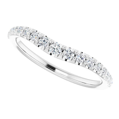 Half Eternity Band 2 Carats Diamond Round Engagement Band F Vs1 White Gold 14K