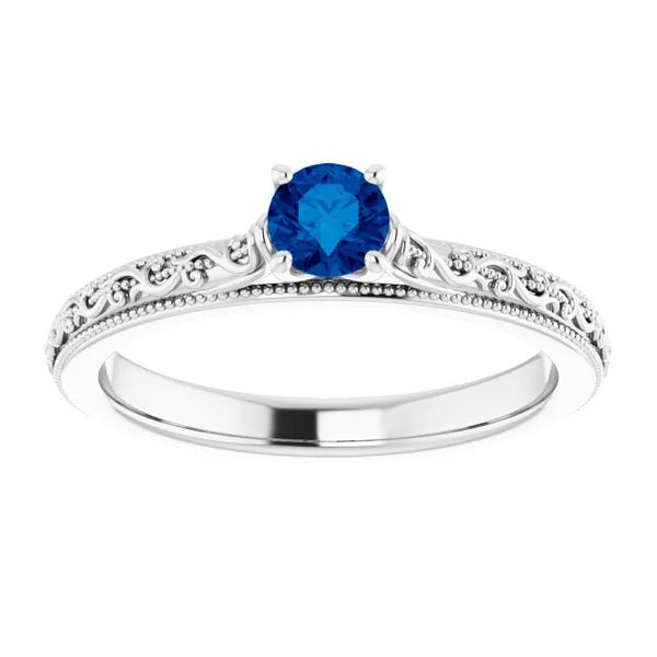 Fancy Sparkling  Sapphire Solitaire Ceylon Blue Jewelry Media 1 of 3