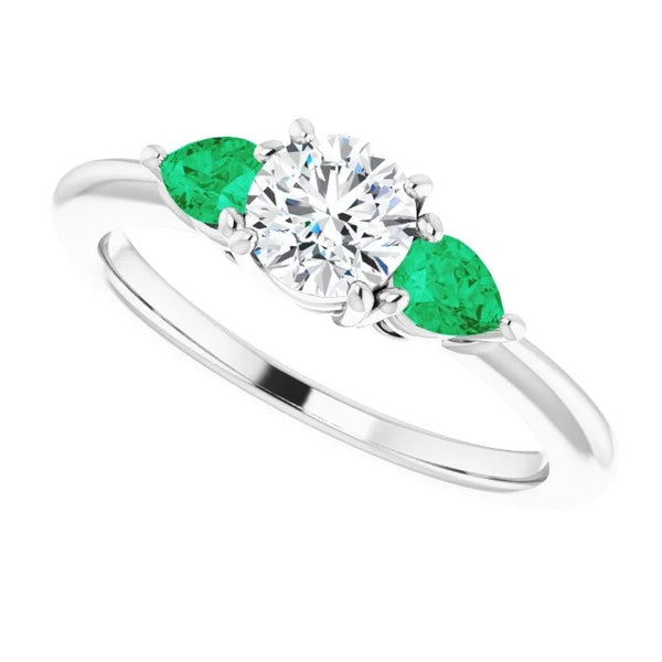 Three Stone Ring Three-Stone Diamond Engagement Ring 1.50 Carats