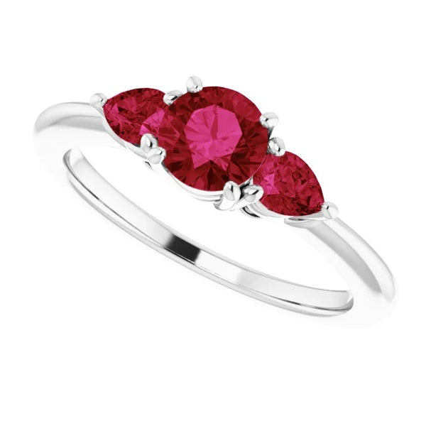  Ruby Prong Setting Ladies Jewelry Gemstone Ring