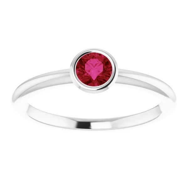 Solitaire Best Quality  Burmese Ruby Ladies Jewelry New Gemstone Ring