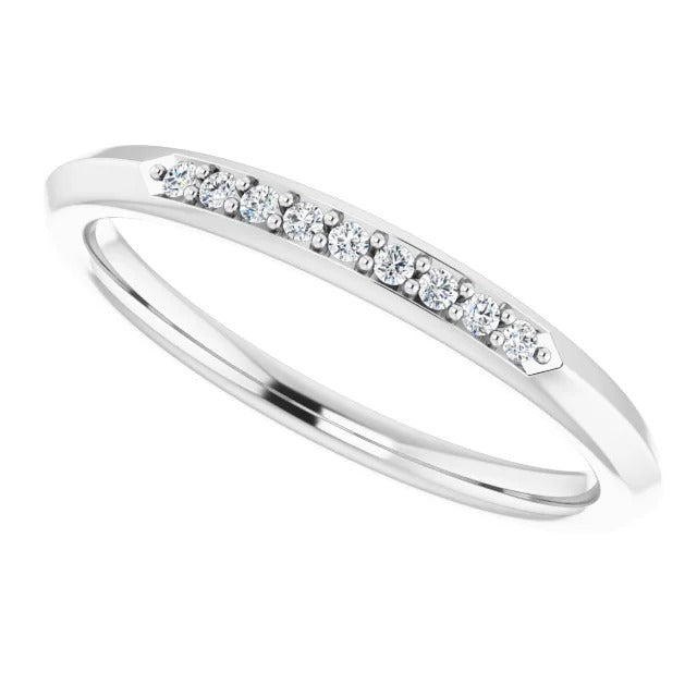 Band Diamond Anniversary Band Prong Setting 0.54 Carats Women Jewelry
