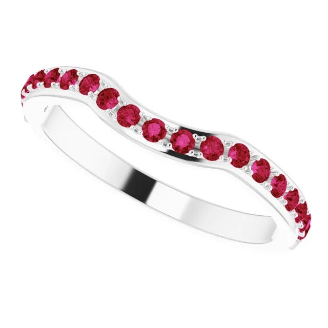 Gemstone Ring Band 1.90 Carats Burma Ruby Women Jewelry