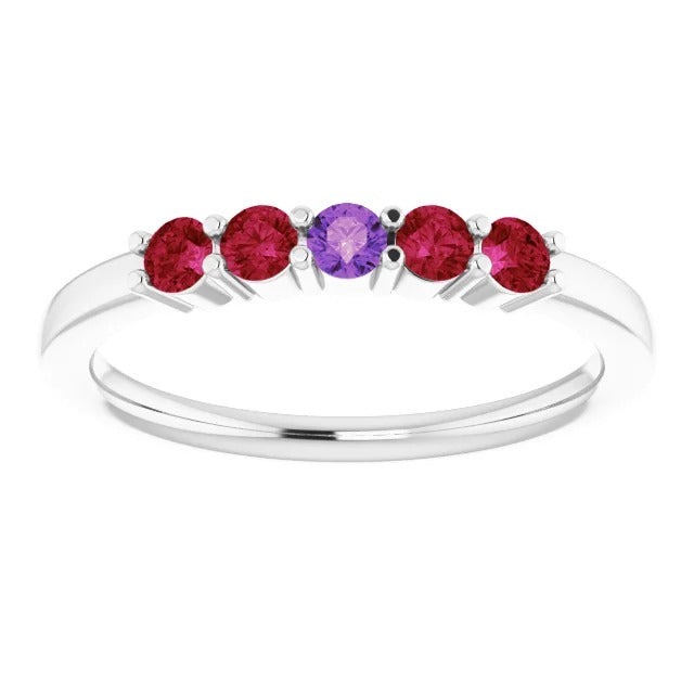 Band Sapphire Ruby Females Women Jewelry Gemstone Ring