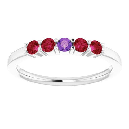 Band Sapphire Ruby Females Women Jewelry Gemstone Ring