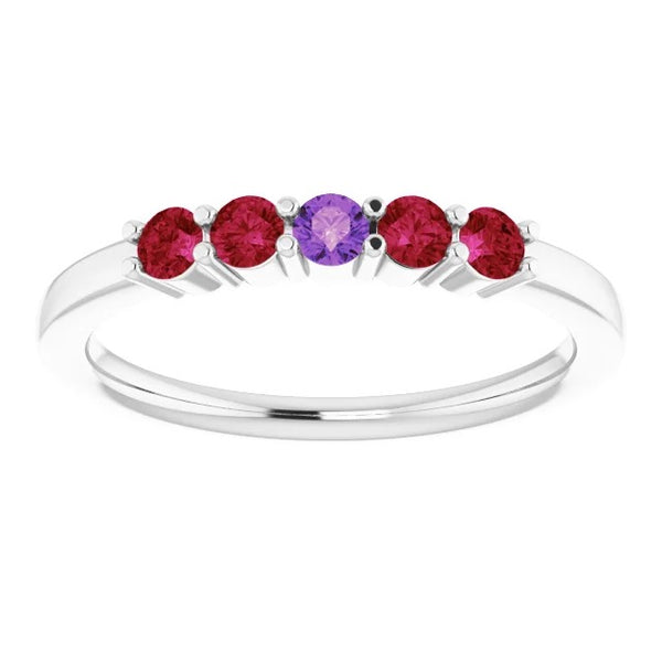 Band Sapphire Ruby Females Women Jewelry Gemstone Ring