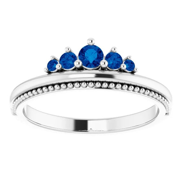 Wedding RingBest Qualityu Blue Sapphire Antique Style Jewelry Gemstone Ring