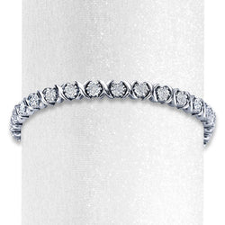 Natural Diamond Bracelet White Round White Gold 3 Carats