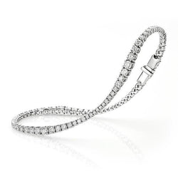 Lab Grown Diamond Ladies Tennis Bracelet White Gold Brilliant Cut 5 Ct
