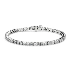 Lab Grown Diamond Tennis Bracelet Round White Gold 7.20 Carats