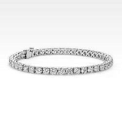 Lab Grown Diamond Tennis Bracelet White Gold 12 Carats