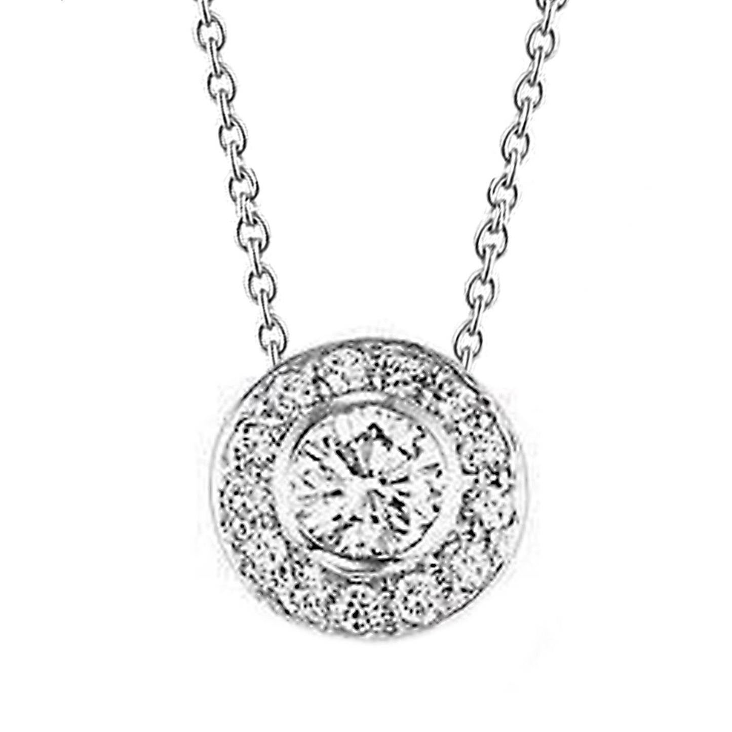 Ladies Gorgeous Lab Grown Diamonds Pendant 2.50 Carats Necklace White Gold 14K