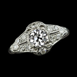 Genuine   Ladies Anniversary Ring Old Cut Round Diamonds 3.25 Carats Gold 14K