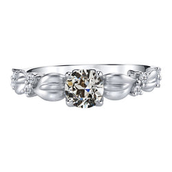 Ladies Earth Mined Natural Real Diamond ( Not Lab Grown ) Old European Wedding Ring 2.50 Carats