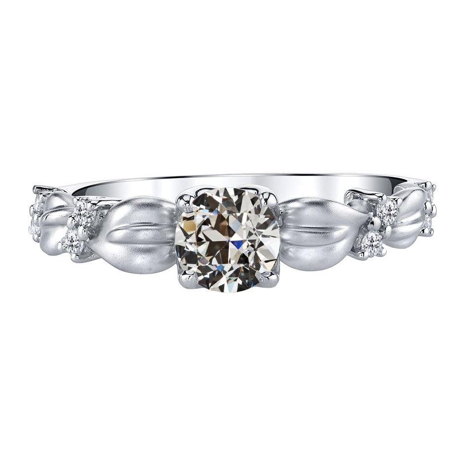 Ladies Diamond Old European Wedding Ring 2.50 Carats