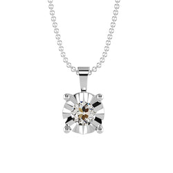 Natural Diamond Pendant 1ct - White Gold 14K