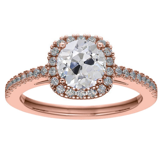 natural round diamond 4.25ct ring front view