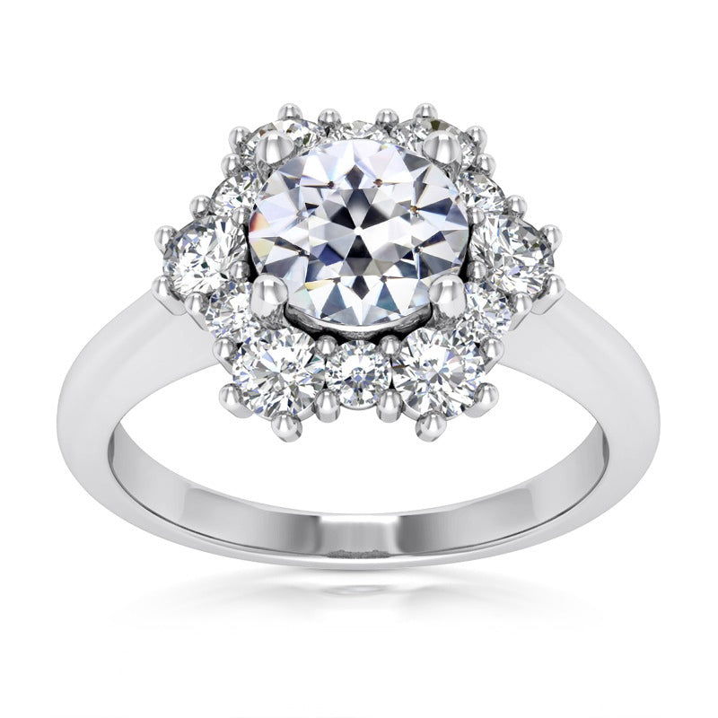 natural round diamond 8.50ct ring front view